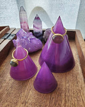 Load image into Gallery viewer, Purple Shimmer Ring Stand, Ring Cone