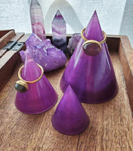 Load image into Gallery viewer, Purple Shimmer Ring Stand, Ring Cone