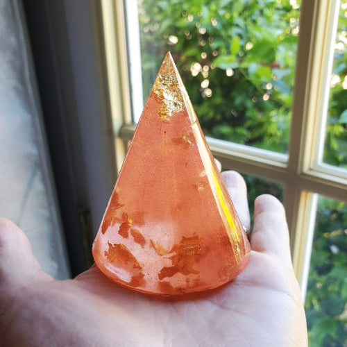 Peach Fuzz Shimmer Ring Stand, Ring Cone