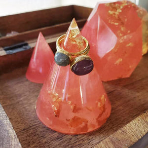 Peach Fuzz Shimmer Ring Stand, Ring Cone