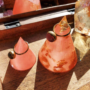 Peach Fuzz Shimmer Ring Stand, Ring Cone