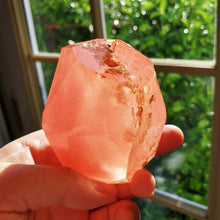 Load image into Gallery viewer, Peach Fuzz with Gold Foil Crystal, Healing / Energy, Self Standing Crystal Decor #23