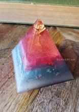 Load image into Gallery viewer, ROSE Orgonite Pyramid Reiki Resin Crystal Paper Weight Ring Cone