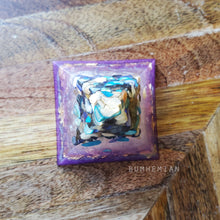 Load image into Gallery viewer, MERMAID Seashell Mother of Pearl Orgonite Pyramid Reiki Resin Crystal Paper Weight Ring Cone