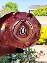 Load image into Gallery viewer, Rose Quartz Gold Foiled Purple Lace Agate Slice Crystal Shaped Ashtray Trinket Tray