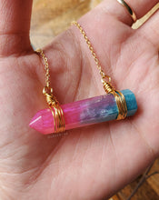 Load image into Gallery viewer, Aura Pink Cotton Candy Bullet - One of a Kind Necklace