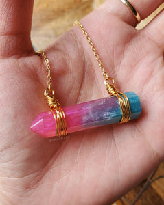 Aura Pink Cotton Candy Bullet - One of a Kind Necklace