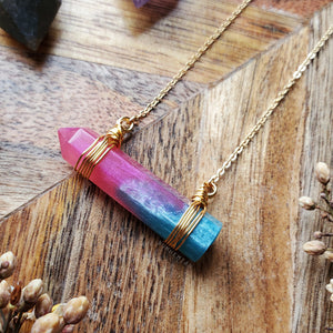 Aura Pink Cotton Candy Bullet - One of a Kind Necklace