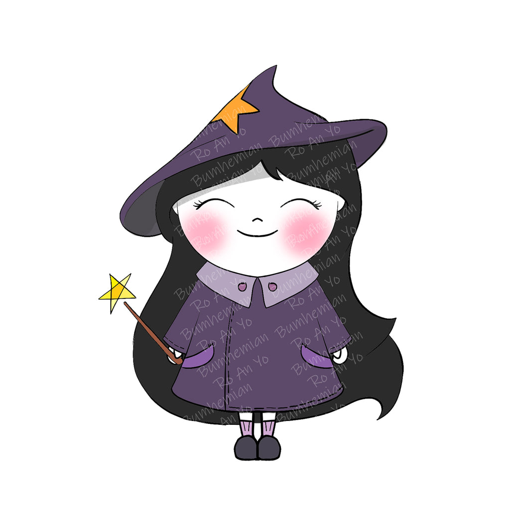 Kawaii Planner Witch - Sticker - Digital Download