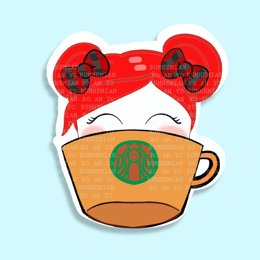 Kawaii Planner Girl COZY COFFEE - Sticker - Digital Download