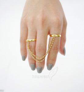 Double Ring Chain, Adjustable Rings