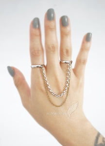 Double Ring Chain, Adjustable Rings